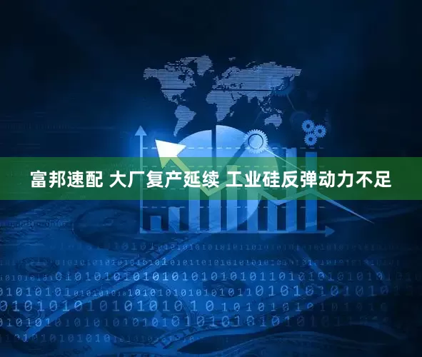 富邦速配 大厂复产延续 工业硅反弹动力不足